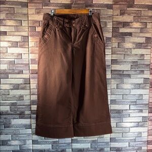 Y2K Women’s Size 10 Brown Wide-Leg Cropped Pants